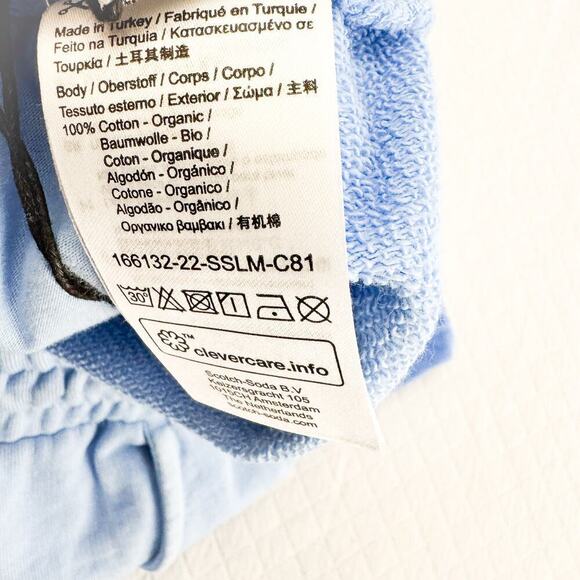 Scotch & Soda Men's Summer Edition Blue Embroidered Sweat Shorts $118 - Picture 4 of 6